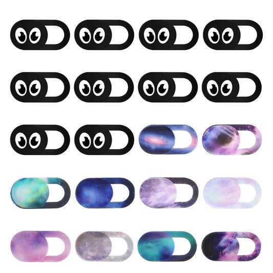 Dimeho 20pcs Webcam Cover Slide, Thin Laptop Camera Cover Slide Cute Eyes, Blocker Slider Lens Cover Protector Protect Privacy Security Laptop Accessories Camera Blocker