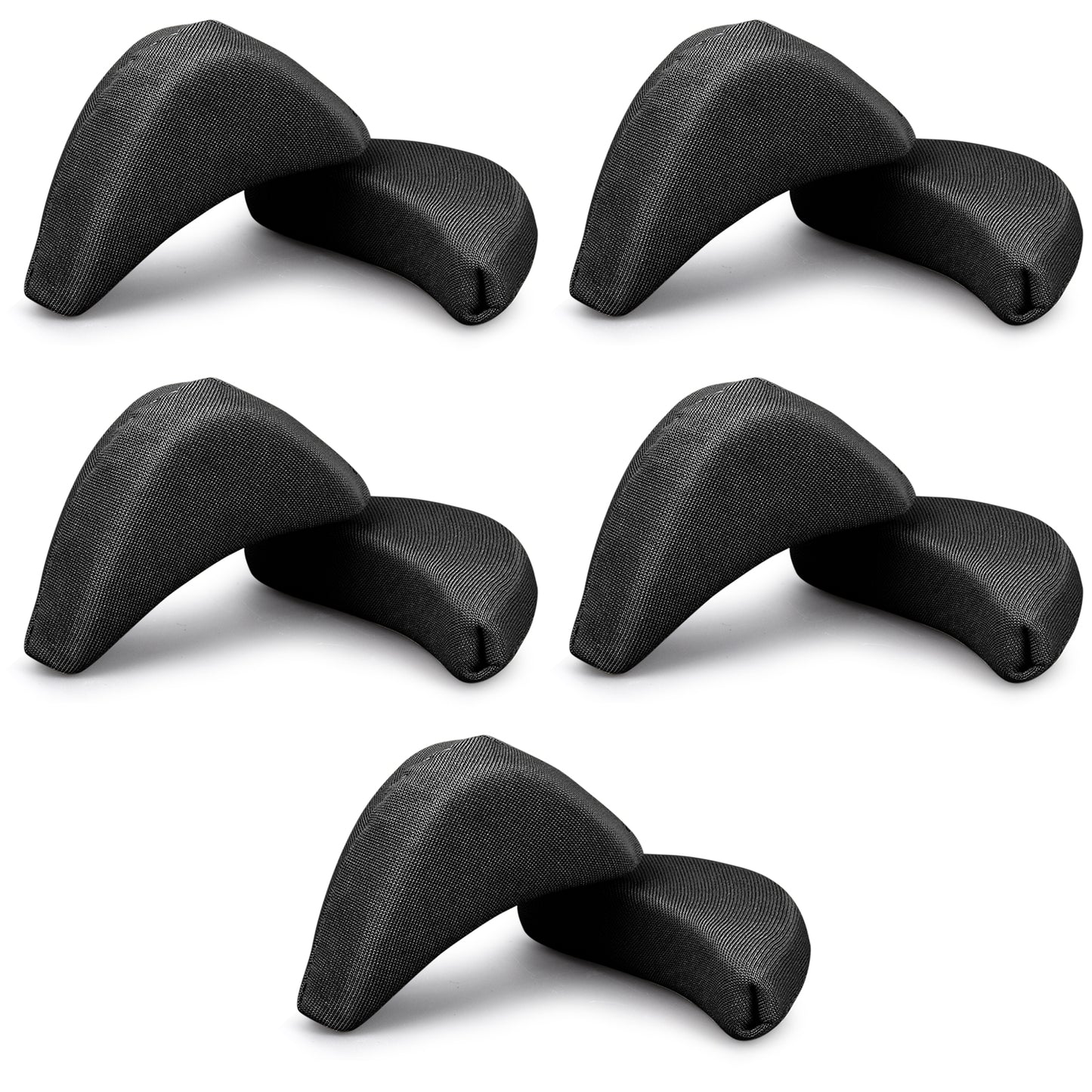 5Pairs Toe Filler Cushion Insert Soft Sponge Adjustable Shoe Filler Breathable Big Plug Forefoot Pad Unisex Foot Brace Shoe Pad Reusable Foam Too Big Insert for Casual Sport High Heel Boot(Black)