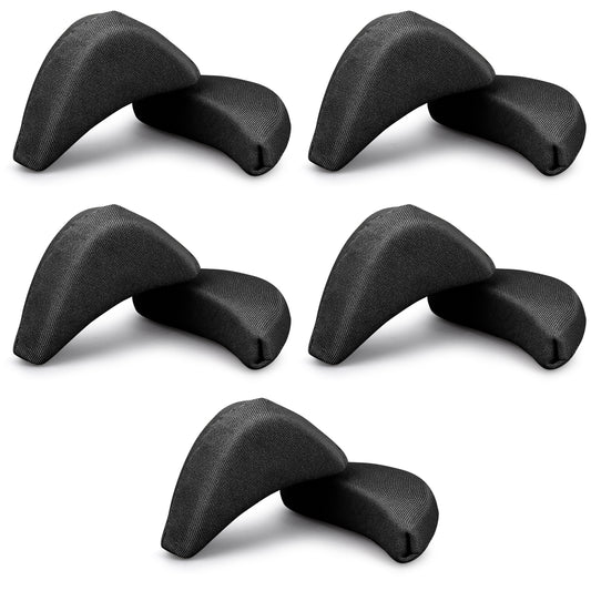 5Pairs Toe Filler Cushion Insert Soft Sponge Adjustable Shoe Filler Breathable Big Plug Forefoot Pad Unisex Foot Brace Shoe Pad Reusable Foam Too Big Insert for Casual Sport High Heel Boot(Black)