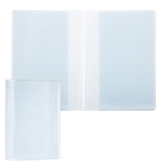 Wanmu Set of 2 Clear Credit Card Holder, Plastic Wallet Insert with 10 Protective Slots for Photos ID, Compatible with Men & Women Bifold Wallets