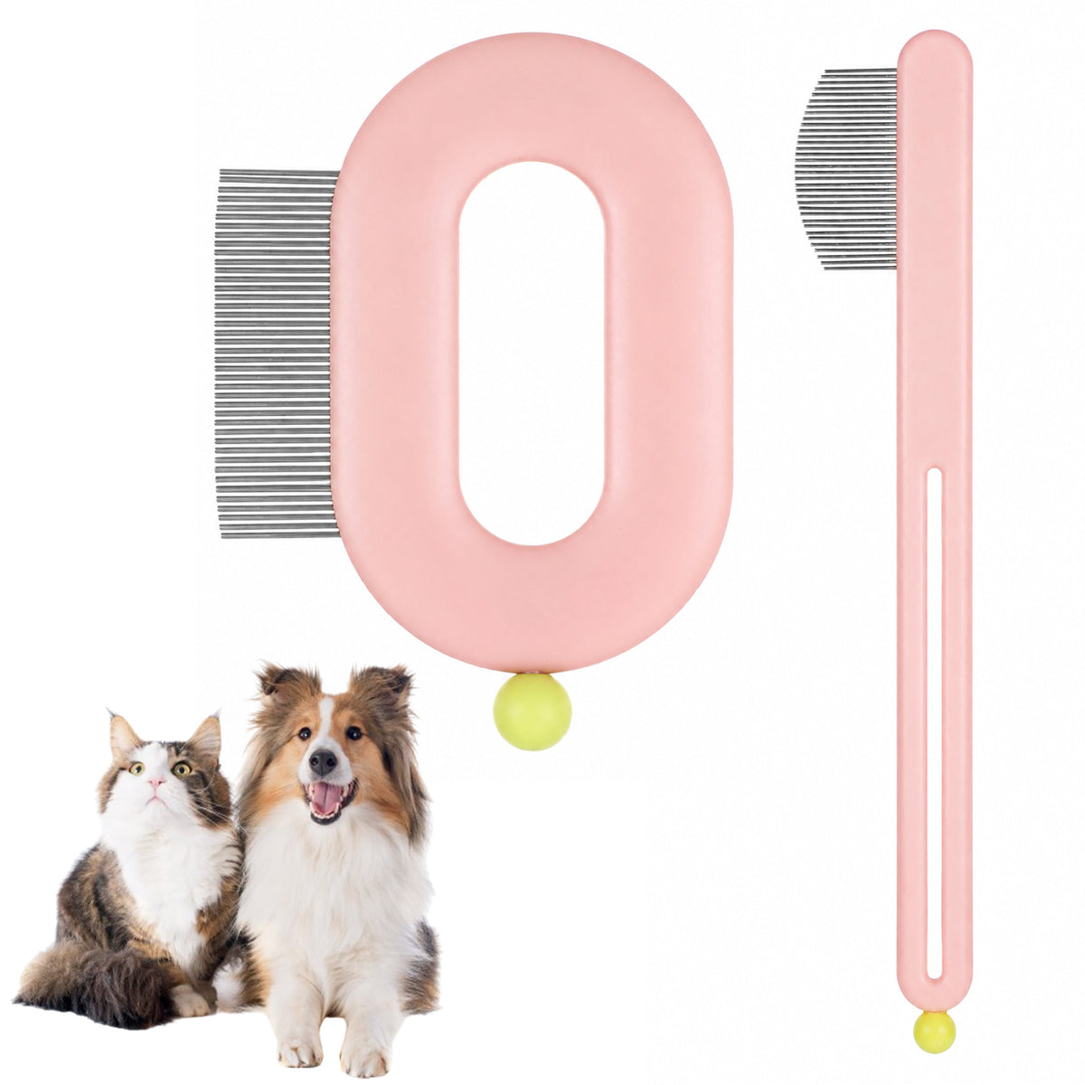 2 Pack Dog Eye Comb Puppy Flea Brush Tear Stain Remover Flea Comb
