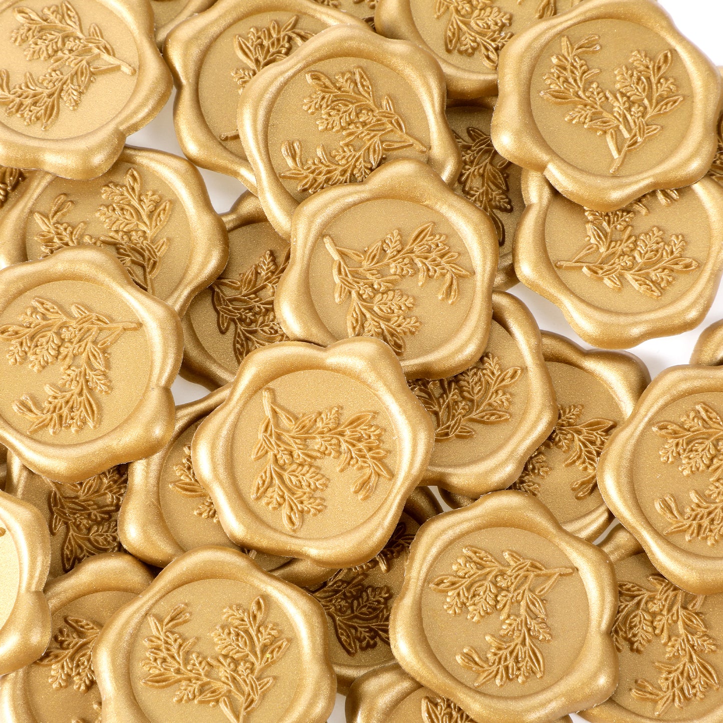 KFHENSOMR 50Pcs Wax Seal Stickers 1.18inch Wedding Envelope Stamp Stickers