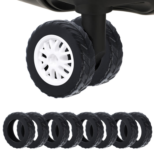 Wanmu 8Pcs Luggage Wheel Covers, Suitcase Wheels Silicone Protector Covers for 2-2.4'' Spinner Wheel, Upgrade Wear-Resistant Suitcase Wheels Protective, Carry On Luggage Wheels Cover
