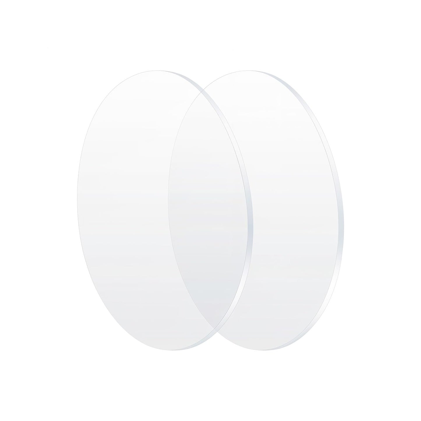 Wanmu 2Pcs Round Sheet, Clear Acrylic Circle, Round Transparent Disk Acrylic Sheet, Disc Circle Platic Sheet for DIY, Cake, Crafts, Table Top