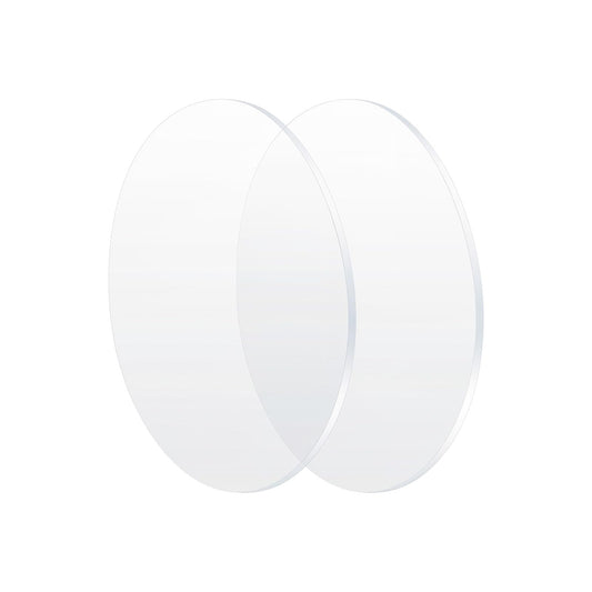 Wanmu 2Pcs Round Sheet, Clear Acrylic Circle, Round Transparent Disk Acrylic Sheet, Disc Circle Platic Sheet for DIY, Cake, Crafts, Table Top