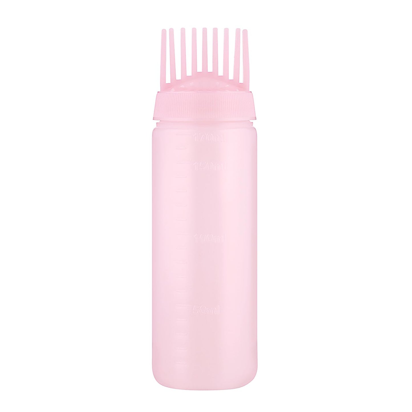 Root Comb Applicator Bottle, 6 Ounce Hair Oil Applicator Applicator Bottle for Hair Dye Bottle Applicator Brush with Graduated Scale, Profssional Brush Applicator Comb Dye and scalp treament essential