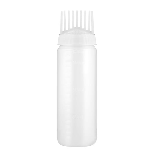 Root Comb Applicator Bottle, 6 Ounce Hair Oil Applicator Applicator Bottle for Hair Dye Bottle Applicator Brush with Graduated Scale, Profssional Brush Applicator Comb Dye and scalp treament essential