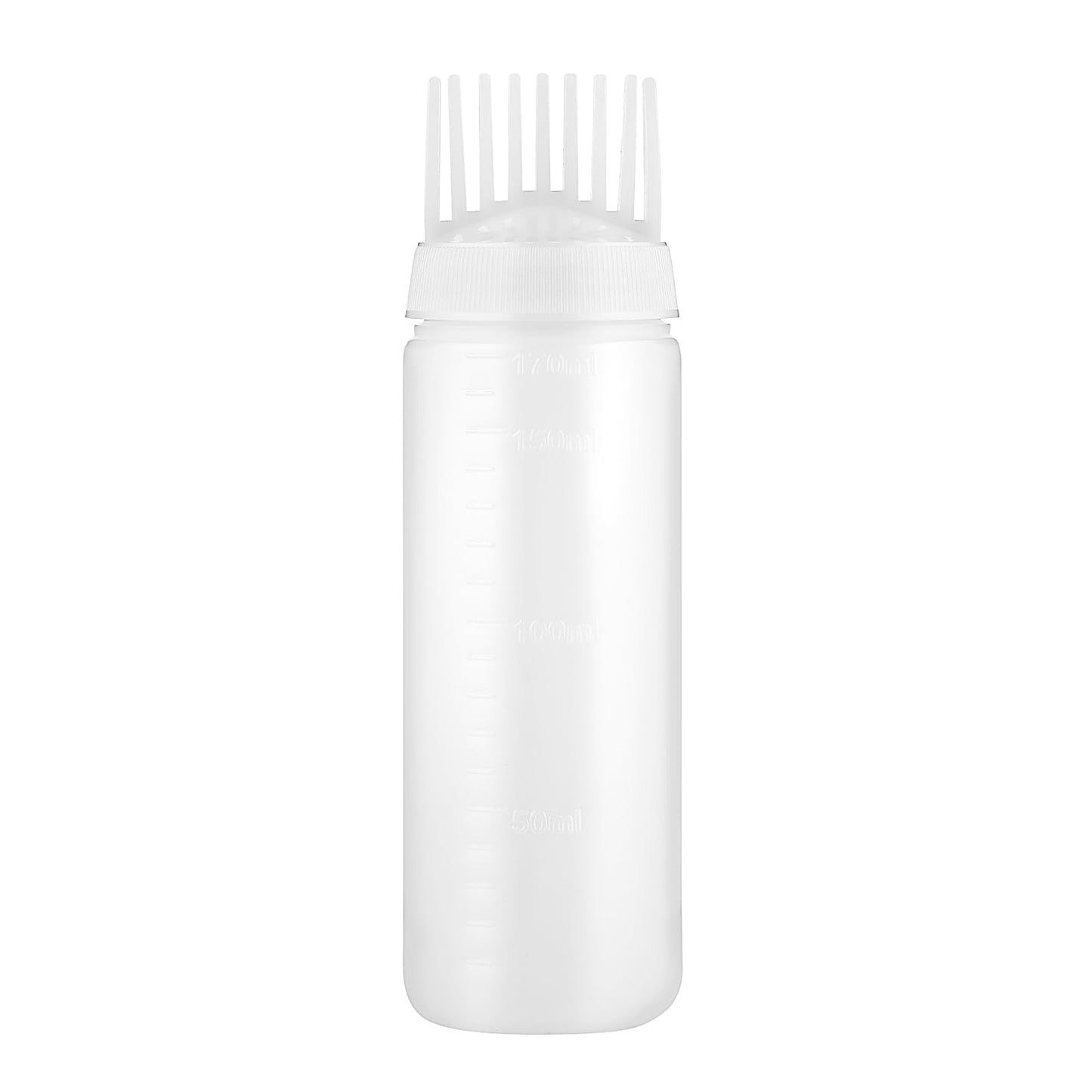 Root Comb Applicator Bottle, 6 Ounce Hair Oil Applicator Applicator Bottle for Hair Dye Bottle Applicator Brush with Graduated Scale, Profssional Brush Applicator Comb Dye and scalp treament essential