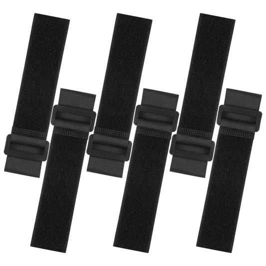 Sibba Bicycle Pant Leg Straps 8Pcs Adjustable Cycling Ankle Safety Band Multipurpose Black Braces Fastening Leg Foot Supports with Buckle for Riding Climbing Fishing Outdoor Sports (1.5x15)