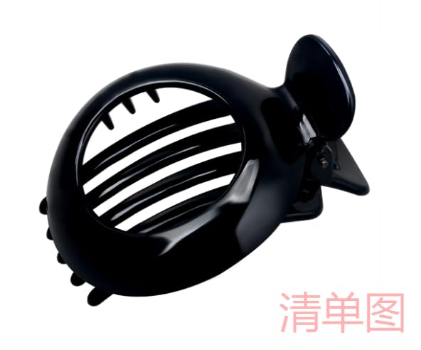 Small Hair Clip for Thin Hair, Non Slip Flat Hair Claw, Strong Hold Resilient Spring Action, Light Brown Pattern Everyday Hair Accessory Clamps for Women & Girls(Black)