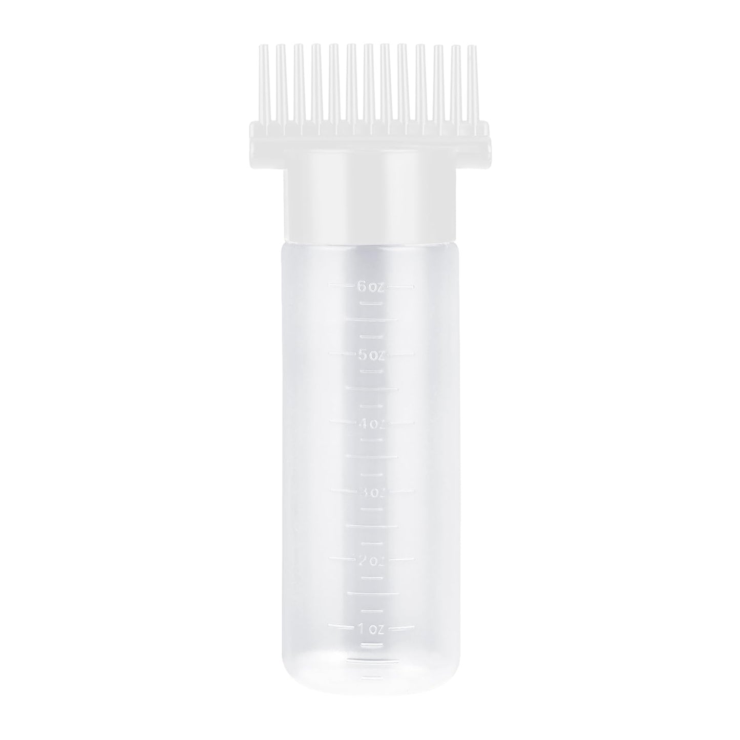 Root Comb Applicator Bottle, 6 Ounce Hair Oil Applicator Applicator Bottle for Hair Dye Bottle Applicator Brush with Graduated Scale, Profssional Brush Applicator Comb Dye and scalp treament essential