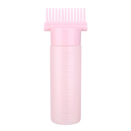 Root Comb Applicator Bottle, 6 Ounce Hair Oil Applicator Applicator Bottle for Hair Dye Bottle Applicator Brush with Graduated Scale, Profssional Brush Applicator Comb Dye and scalp treament essential