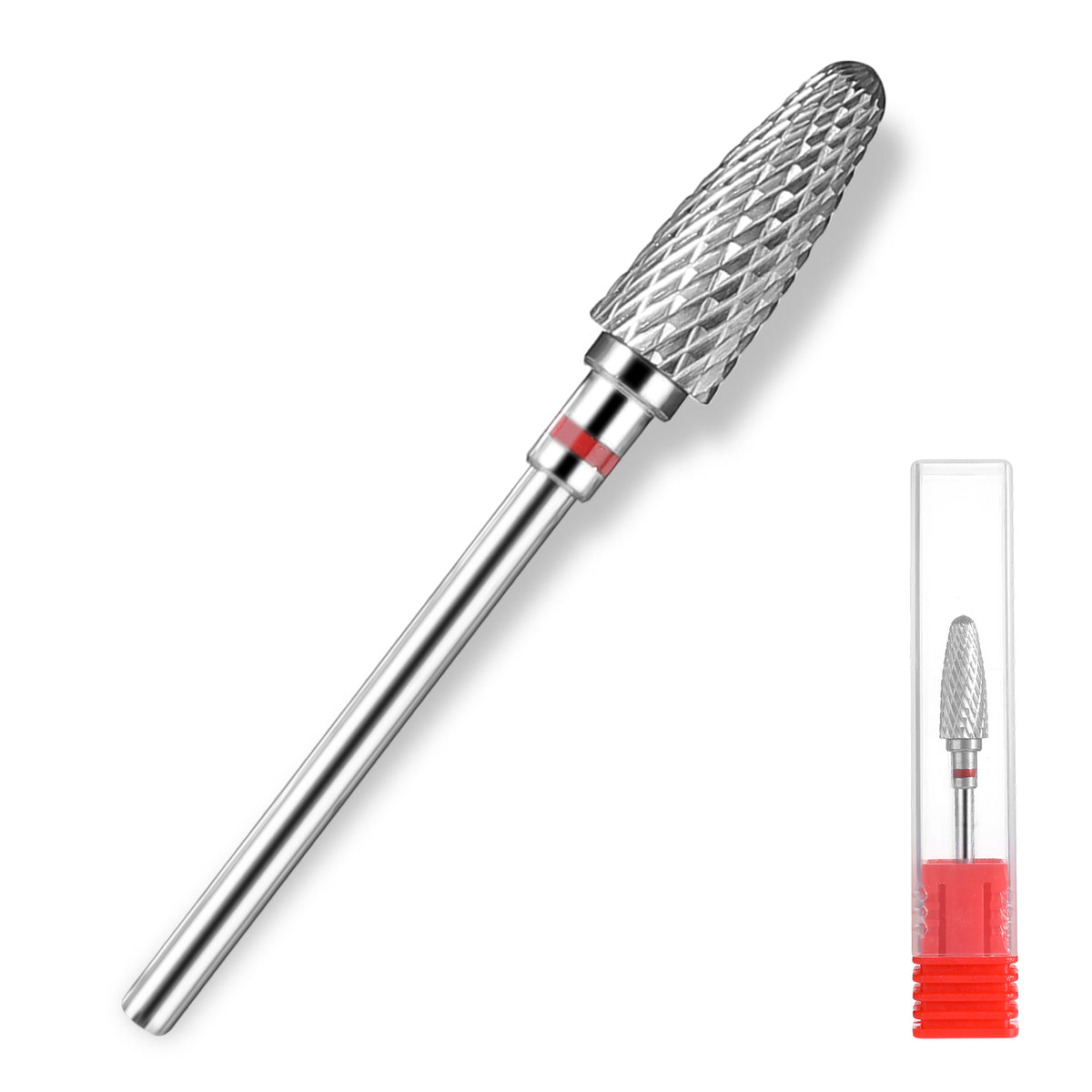 Gjinxi 3/32In Carbide Nail Drill Bit Cone Tungsten for Acrylic Gel Remover