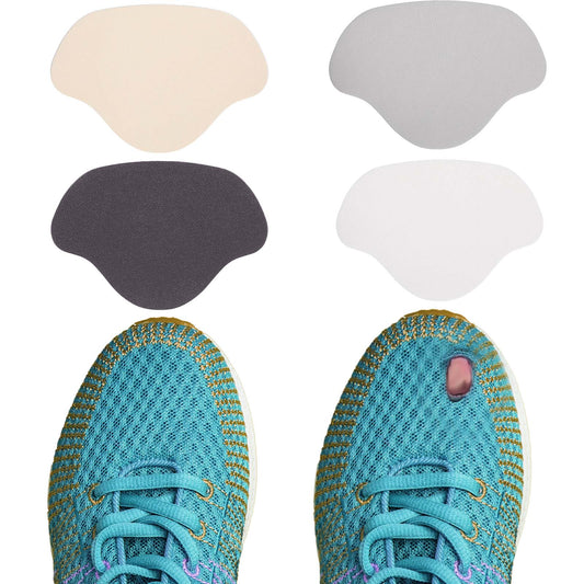 COMNICO 24pcs Shoe Heel Repair Sneaker Toe Prevention Repair Shoe Hole Toeburst Patch Wear Self-Adhesives for Back of Sports Shoes Leather Shoes High Heels