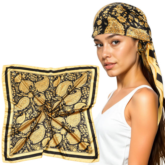Sibba Satin Scarf For Women Scarf Head Scarves Large Bandanas Night Sleeping Head Wrap Top Wrap Styling Hair Care Shawls Hair Band Party Travel Hand Band Bag Tie Accessories Matching Outfits