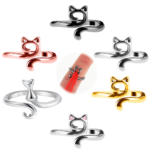 Sibba 6 PCS Crochet Yarn Ring Adjustable Knitting Tension Loop Rings for Fingers Braided Faster Metal Cat Guide Holder Crocheting Accessories for Crocheters DIY Craft Accessories Thanksgiving Presents