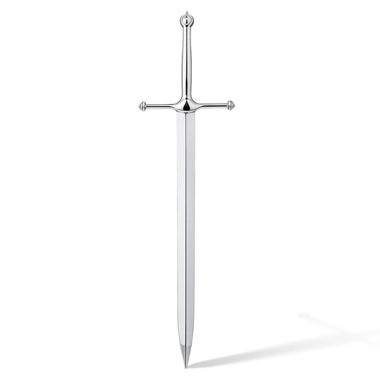 COMNICO Silvery Metal Letter Opener Office Envelope Slitter Knife Mail Opener Tool Sword Vintage Decorative Wrapping Paper Cutting Desks Practical Ornamental with Ergonomic Grip Handle