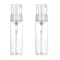 2Pcs Foam Pump Bottle Travel Dispenser Foaming Pump Bottle Clear Plastic Foaming Soap Transparent Empty Spray Bottles Foam Hand Soap Dispenser Bottles Refillable for Face Wash Lash Shampoo Skin Care