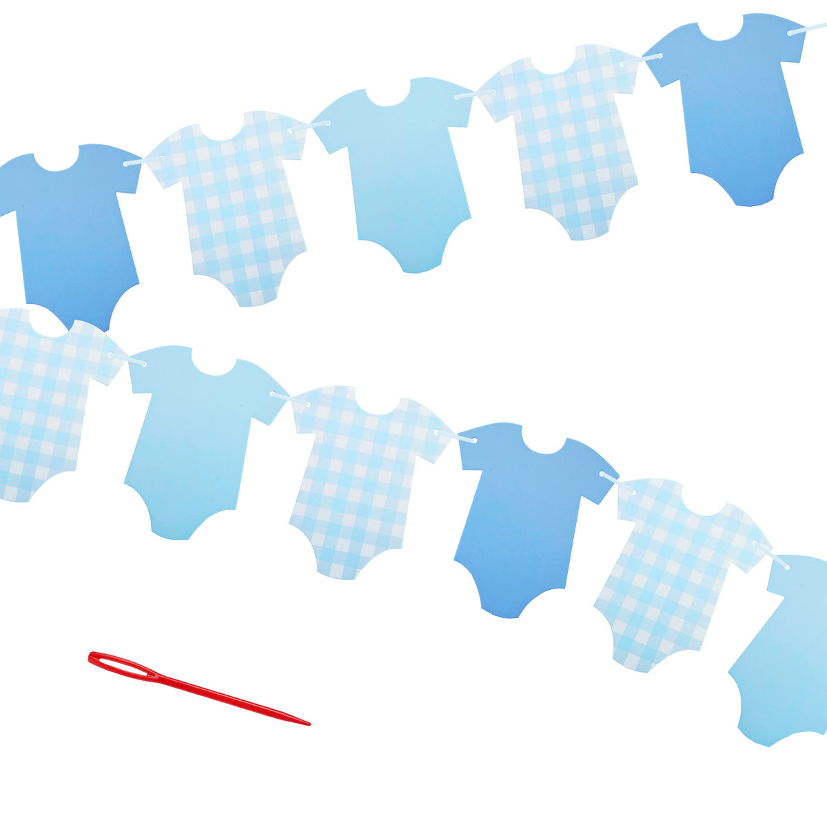 WLLHYF Blue Bodysuit Decoration Banner Neutral Baby Shower Decorations