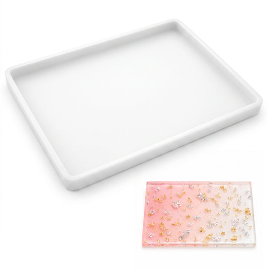 COMNICO Resin Tray Molds 7x5 Inch Rectangle Silicone Molds