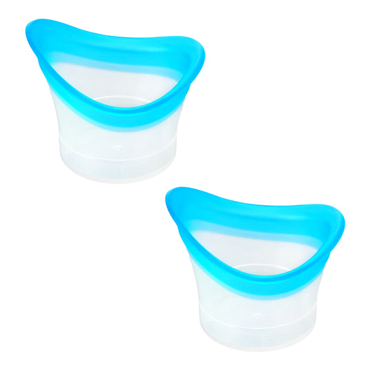 2pcs Eye Wash Cup Eye Wash Cleaner Kit Silicone Eyes Cleaning Cup for Rinse Portable Eye Care Tool Transparent with Storage Container for Quick Relief Tired Eyes Cleaning Dust Makeup Irritants