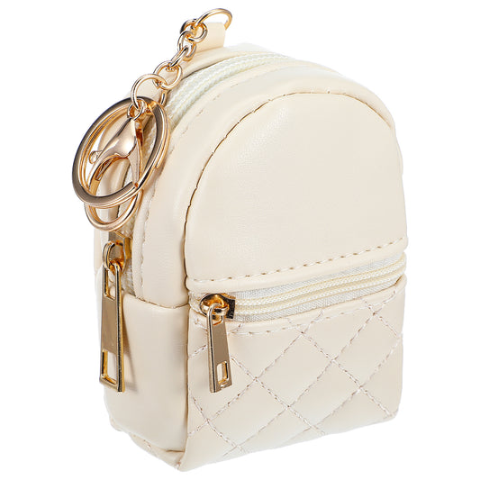 Sibba Mini Backpack Cute Cosmetic Bag PU Leather Makeup Bag Creative Lipstick Pocket Zipper Pouch Portable Travel Storage Bag Card Holder Coin Purse Wallet Compact Make Up Organizer for Women