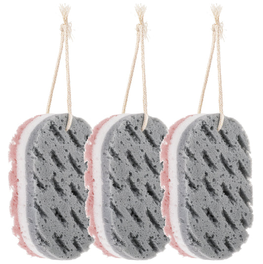 Dimeho 3PCS Bath Sponge for Women Soft Bath Sponges