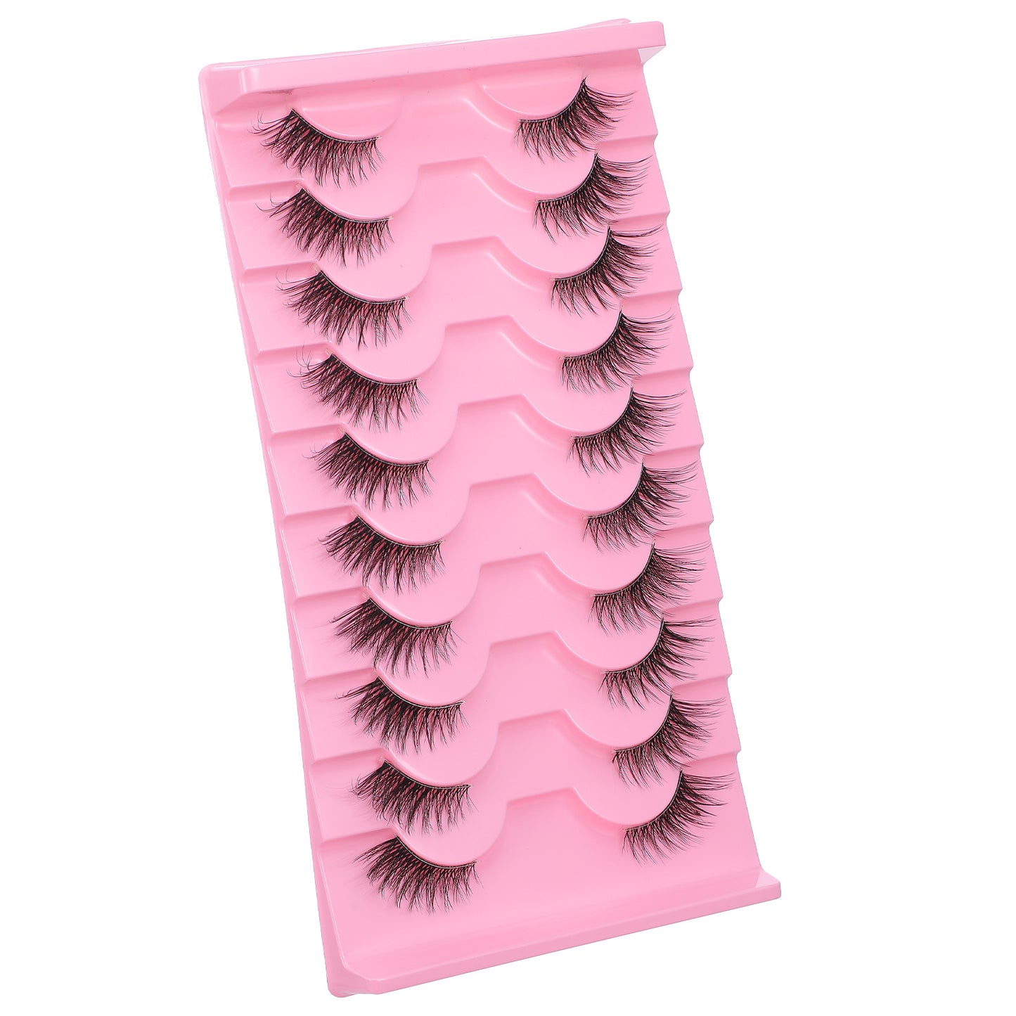Sibba 10 Pair Half Eyelashes Cat Eye Lashes Wispy End Corner Half Lashes 3/4 Natural Faux Mink False Eyelashes for Exquisite Eye Makeup
