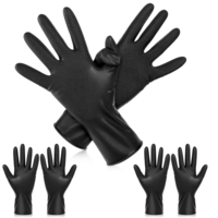 Hadnves 3 Pairs Hair Dye Gloves Reusable Rubber Glove Professional Hair Coloring Accessories Tools Black Washable Home Cleaning Gloves for Home HairSalon Barbe Dyeing Coloring Cleaning