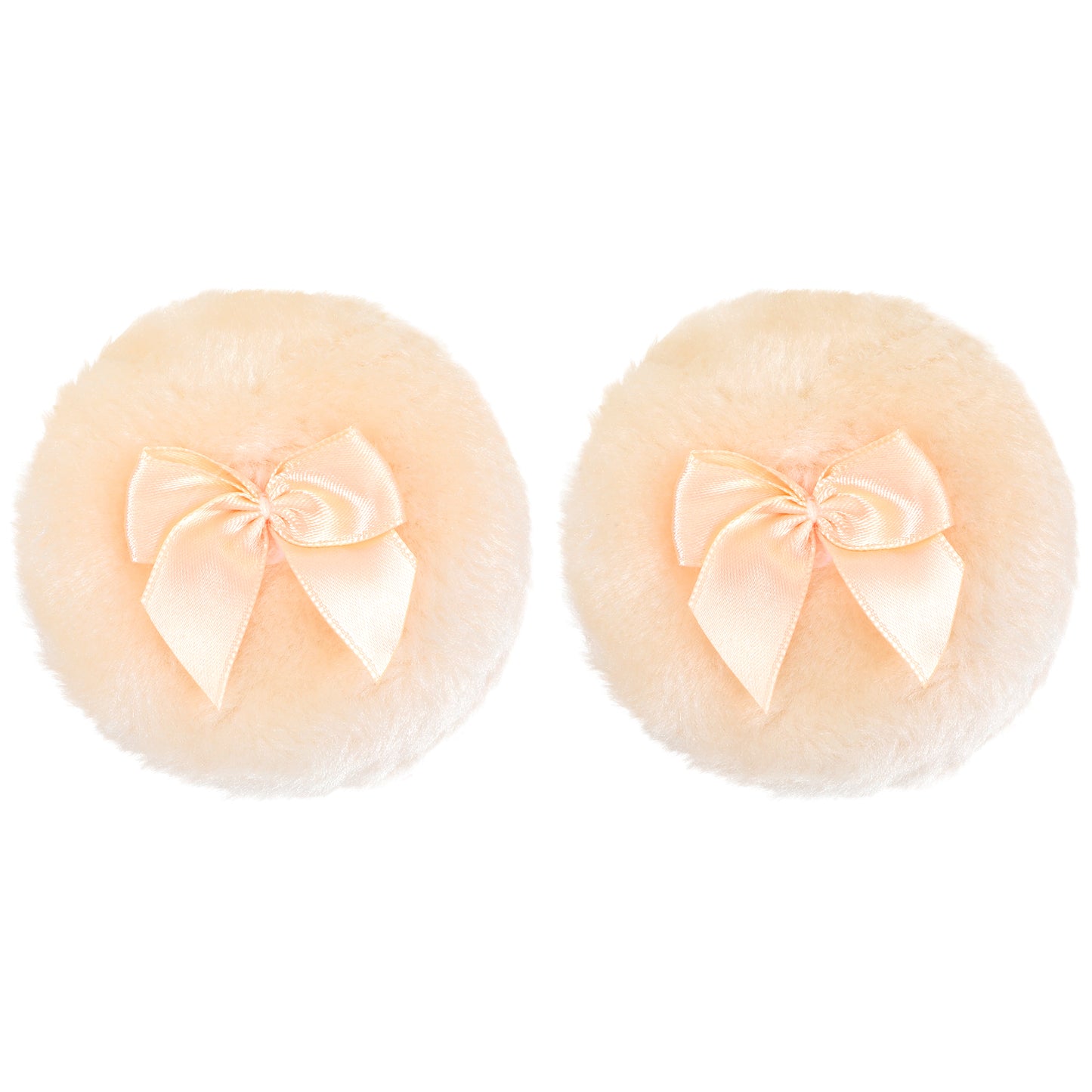 Sibba Large Fluffy Powder Puff, 4 Inch Ultra Soft Washable Reusable Velour Face Body Powder Puff Loose Powder Puffs Wet Dry Makeup Tool (Yellow)