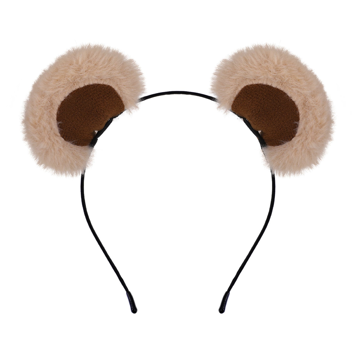 Bear Ears Headband Brown Cute Animals Headwear Fluffy Party Hairband Washing Face Hair Hoops Halloween Festival Cosplay Costume Hair Bands Headpiece for Women Christmas Birthday Decoration Accessory