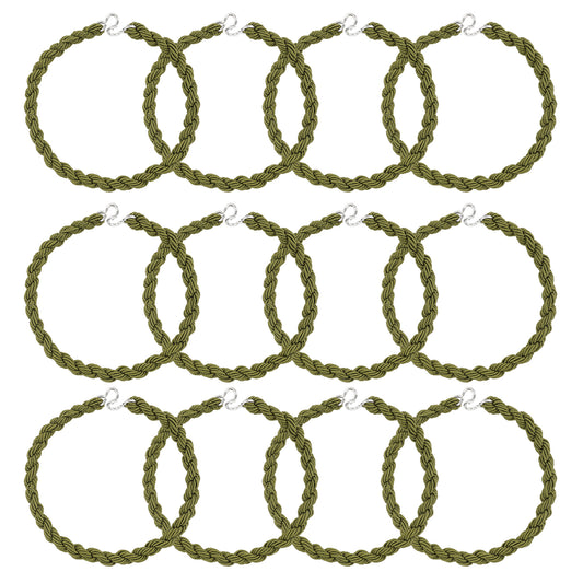 Sibba 12 Pcs Military Elastic Boot Straps Military Leg Straps Shoelace Boot Blousers Blousing Garters with Metal Hooks for Navy Army Air Force Boot Bands Camping Climbing Tool (Green)