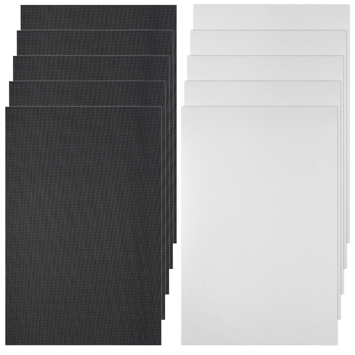 10Pcs 0.5mm Fursuit Eyes Mesh Plastic PVC White Black Mesh Sheet Waterproof Printable Blank Handicrafts Making for Mask Furry Cosplay Props Sculpting Fursuits Home Decor