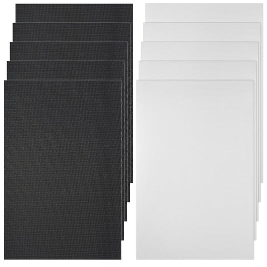 10Pcs 0.5mm Fursuit Eyes Mesh Plastic PVC White Black Mesh Sheet Waterproof Printable Blank Handicrafts Making for Mask Furry Cosplay Props Sculpting Fursuits Home Decor