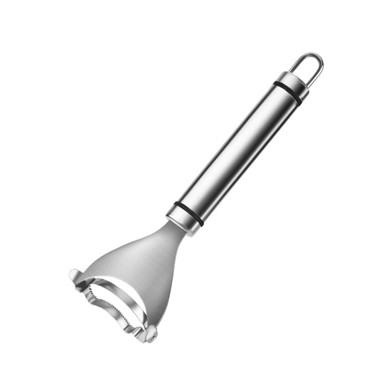 COMNICO Corn Scraper Stainless Steel Corn Peeler Remover Cob Planer Stripper Peeler Thresher Kitchen Cutter Tool Multifunctional Grips with Ergonomic Non-Slip Handle(Silver, 1 Piece)