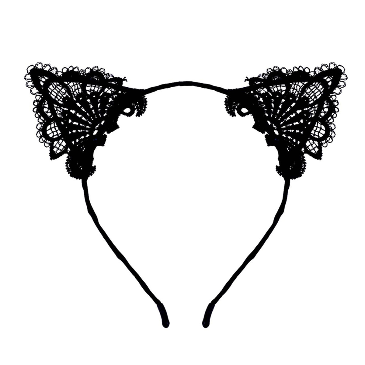 Halloween Lace Cat Ears Headband Women Party Cosplay Fancy Dress