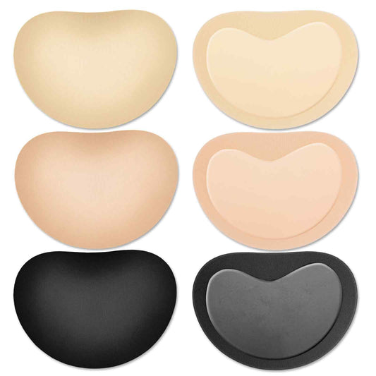 COMNICO 3 Pairs Bra Pads Inserts, Sticky Push Up Bra Cups Inserts Waterproof Self Adhesive Boob Pads Reusable Breast Lift Padding for Women Sports Bikini Swimsuit Bathing Suit Dress