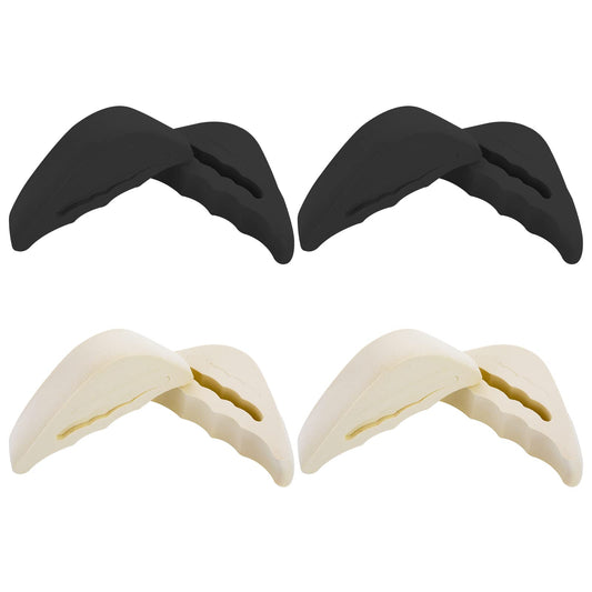 Sibba 4 Pairs Shoe Filler Insole, Adjustable Unisex Shoes Too Big Inserts, Reusable Shoes pad to Make Big Shoes Fit (Black&Beige)