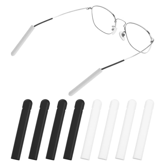 4 Pairs of Glasses Ear Pads Glasses Temple Cover Non-Slip Glasses Ear Hooks Soft Glasses Ear Hooks Non-Slip Glasses Temple Tips Universal Ear Hook Holder for Sunglasses Reading Glasses