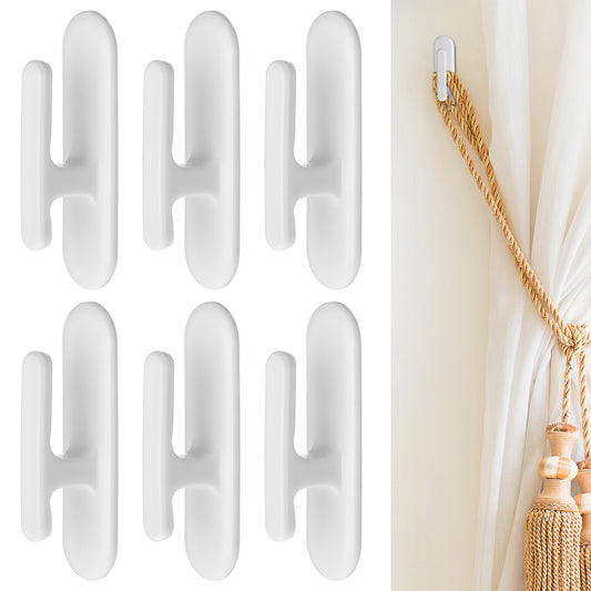 COMNICO Blind Cord Twister, 6Pcs Blind Cord Holder Safety Blind Cord Hooks Blind Pull Cord Twister Window Cord Wrap Cleats Window Blinds String Holder Child Proofing Blind Cord for Home Office