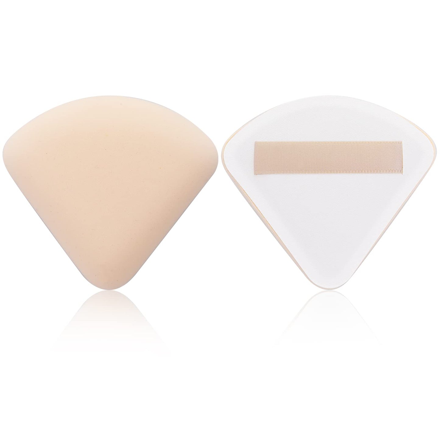 Sibba Loose Powder Puff Sponges 2 Pieces Triangle Eyes Face Body Makeup Pads Foundation Beauty Blender Setting Container For Women