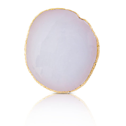 Sibba Resin Nail Art Palette Nail Mixing Palette Polish Color Mixing Plate Golden Edge Nail Holder Display Board Heart Shape Cosmetic Mixing Tools (Style 2)