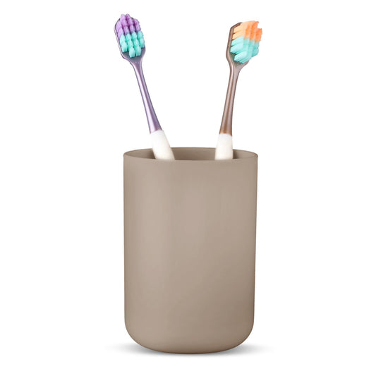 COMNICO Bathroom Toothbrush Holder Cups Unbreakable Plastic Tooth Brushing Tumbler Reusable Portable Mouthwash Cup for Drinking Rinsing Vanity Countertop Toothpaste Travel