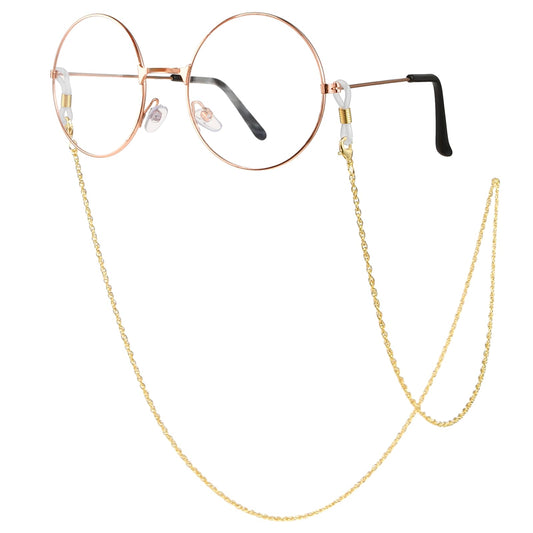COMNICO Eyeglasses Chain, Stylish Eyeglass Strap Silver Gold Mask Lanyard Eyeglasses Chain Around Neck Elegant Sunglasses Strap Eyewear Holder for Women