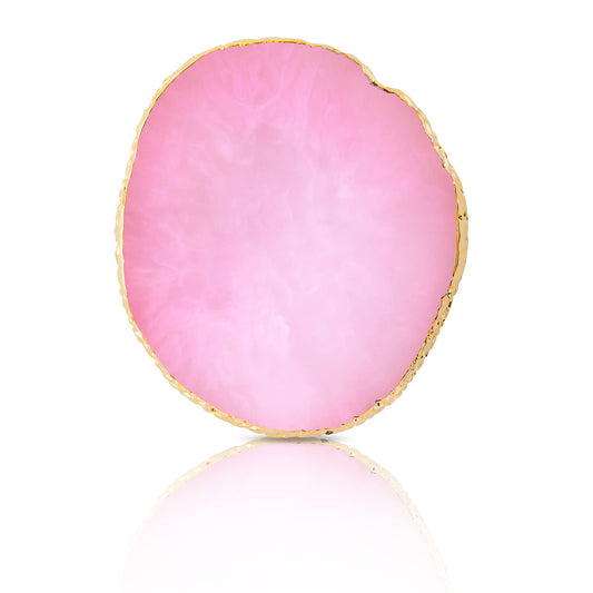 Sibba Resin Nail Art Palette Nail Mixing Palette Polish Color Mixing Plate Golden Edge Nail Holder Display Board Heart Shape Cosmetic Mixing Tools (Style 3)
