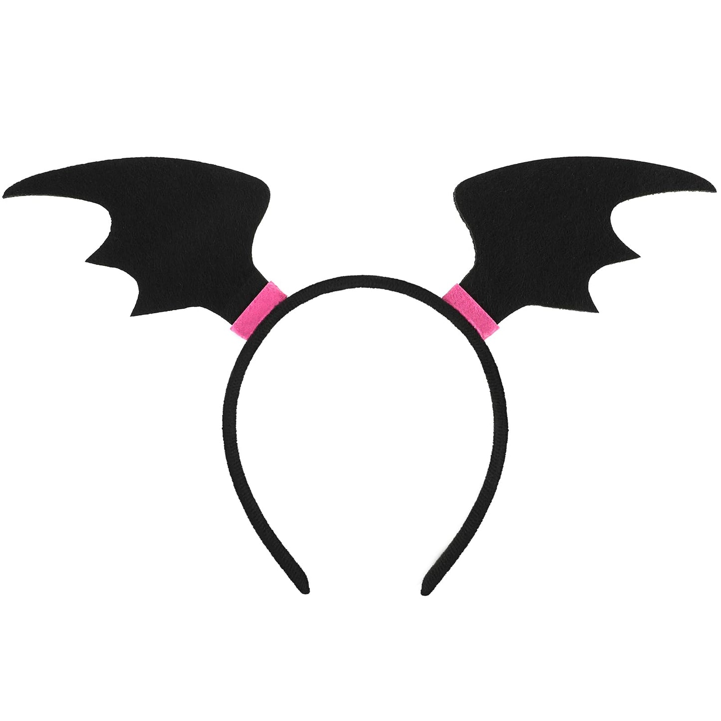 Sibba Bat Wings Headband, Cloth Hairband Halloween Devil Hair Hoop Wings Headpiece for Halloween Party Cosplay Costume