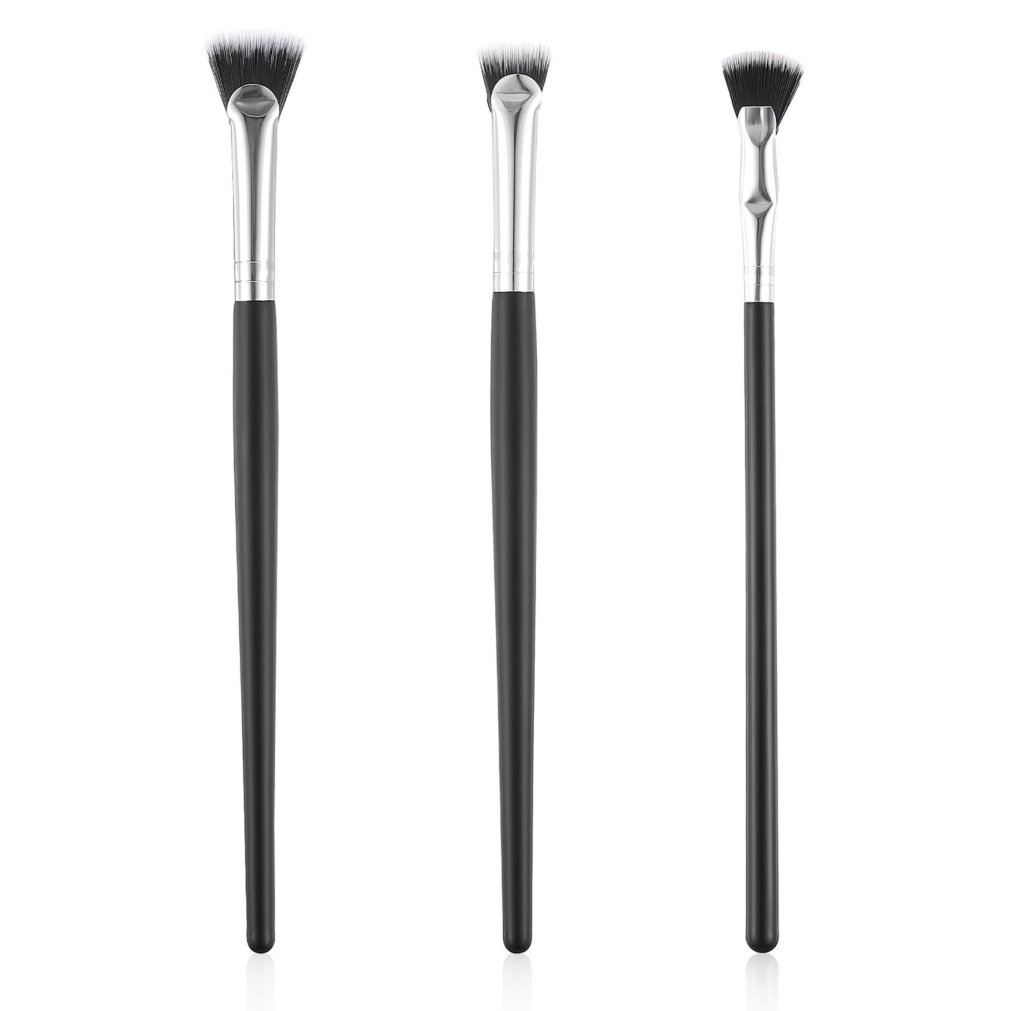 Sibba 3Pcs Mascara Fan Brush Makeup Eyelash Brush Eyebrow Spatulas Tools Lash Wand Lashes Brushes Powders Scrubber Facial Brushes Liquid Brush Soft Bristles Brush for Salon Home Travel Clumping