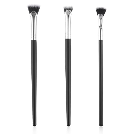 Sibba 3Pcs Mascara Fan Brush Makeup Eyelash Brush Eyebrow Spatulas Tools Lash Wand Lashes Brushes Powders Scrubber Facial Brushes Liquid Brush Soft Bristles Brush for Salon Home Travel Clumping