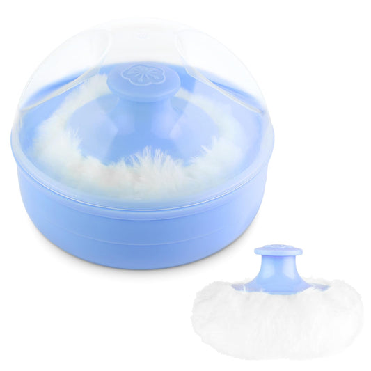 Baby Body Powder Puff, Fluffy Powder Puff with Storage Container, Washable Large Velvet Dust Puff Soft Reusable Body Powder Applicator for Loose Mineral Powder