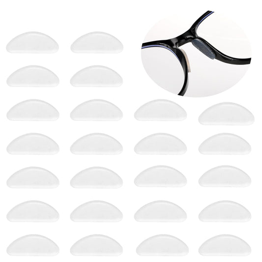 12 Pairs Eyeglasses Nose Pads Silicone Adhesive Glasses Nose Pad Soft Comfortable Anti-Slip Nose Cushion Nose Piece Replacement Kit for Sunglasses Reading Glasses Full Plastic Frames